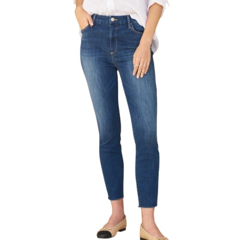 Frank & Eileen Sligo Italian Power Denim Jeans Blue Raw Hem 27